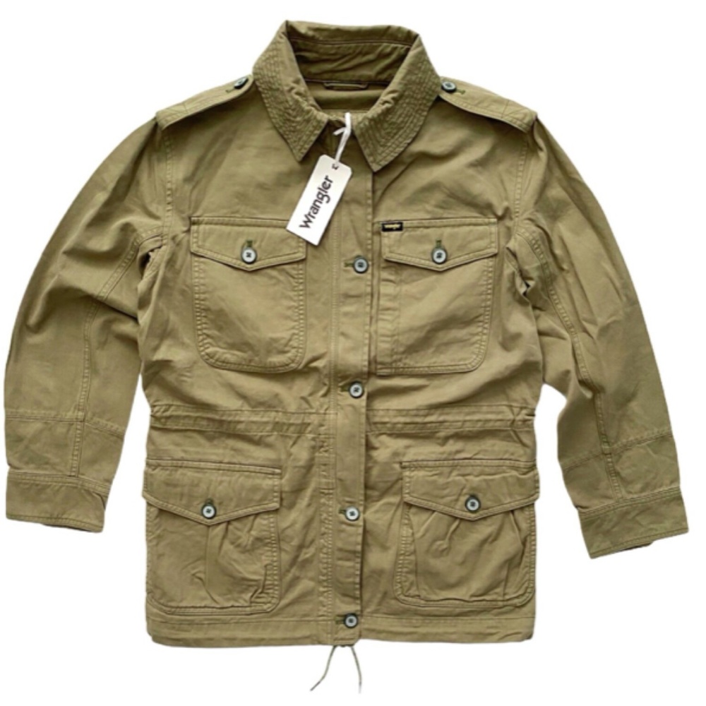 Wrangler Womens Nwt WJL0158 Dusty Olive Military Field Jacket Coat